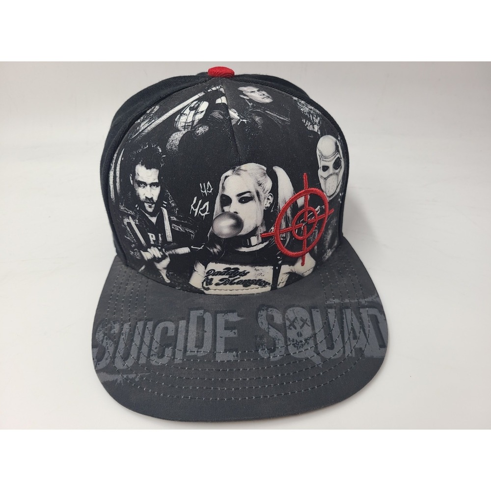 Suicide Squad In Squad We Trust DC Comics Snapback Hat Cap Superhero‎ Men Black